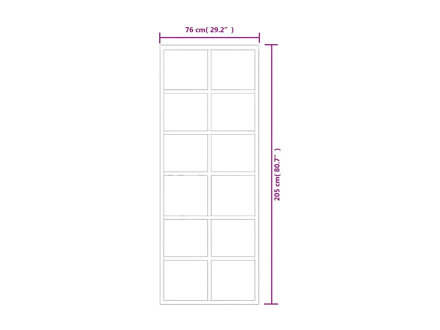 Porte coulissante Verre ESG et aluminium 76x205 cm Noir