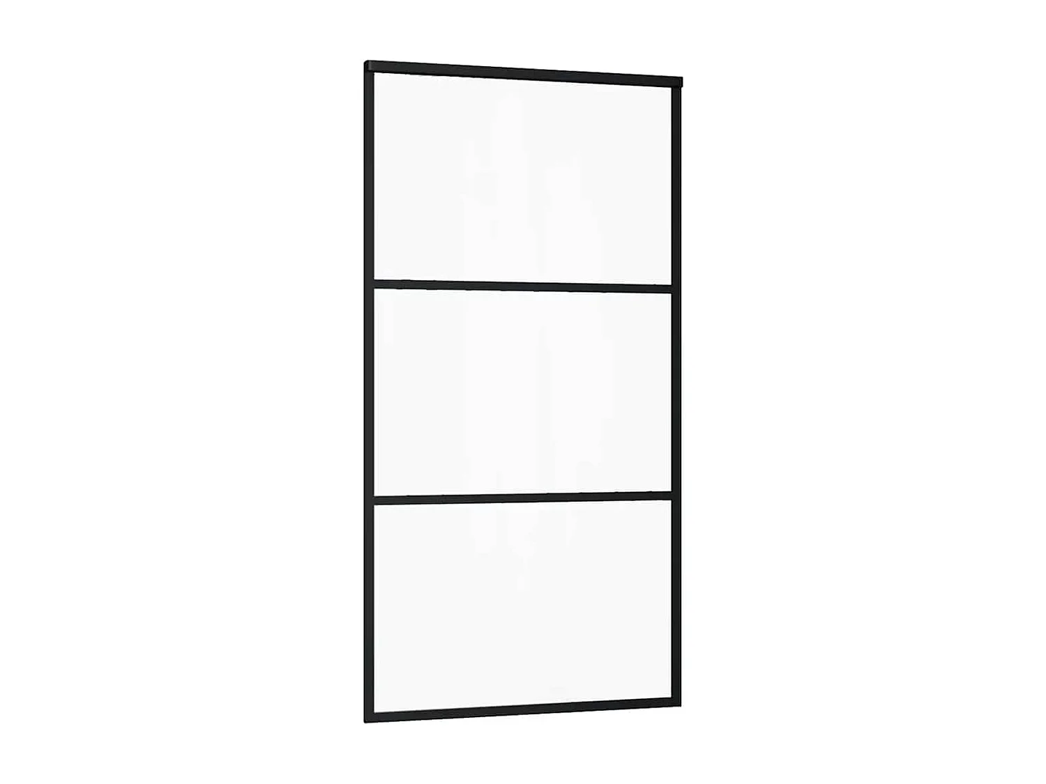Kit ferramenta per porta scorrevole nero 102x205cm vetro ESG