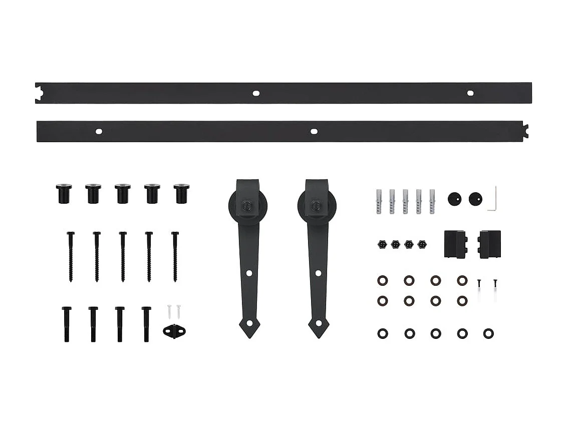 Porte coulissante et kit de quincaillerie 100x210 cm pin massif