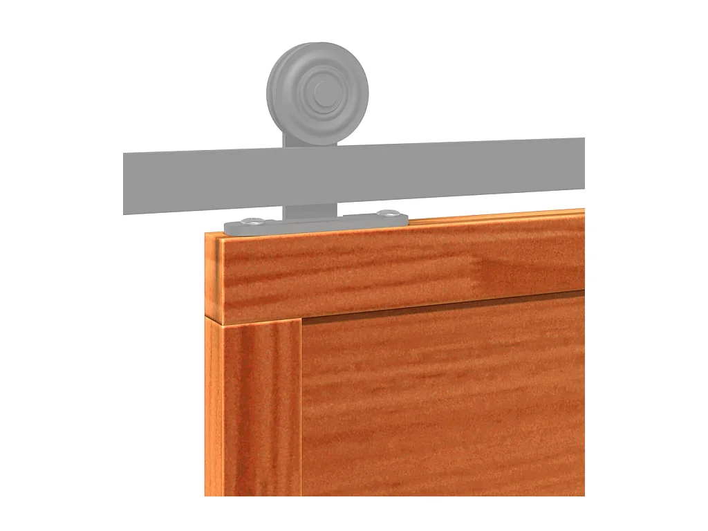 Bruine was schuurdeur 100x208 cm massief grenenhout