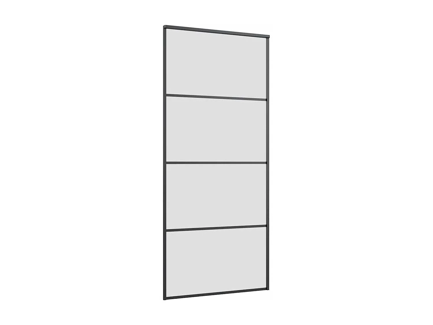 Kit herrajes para puerta corredera negra 90x205 cm cristal ESG