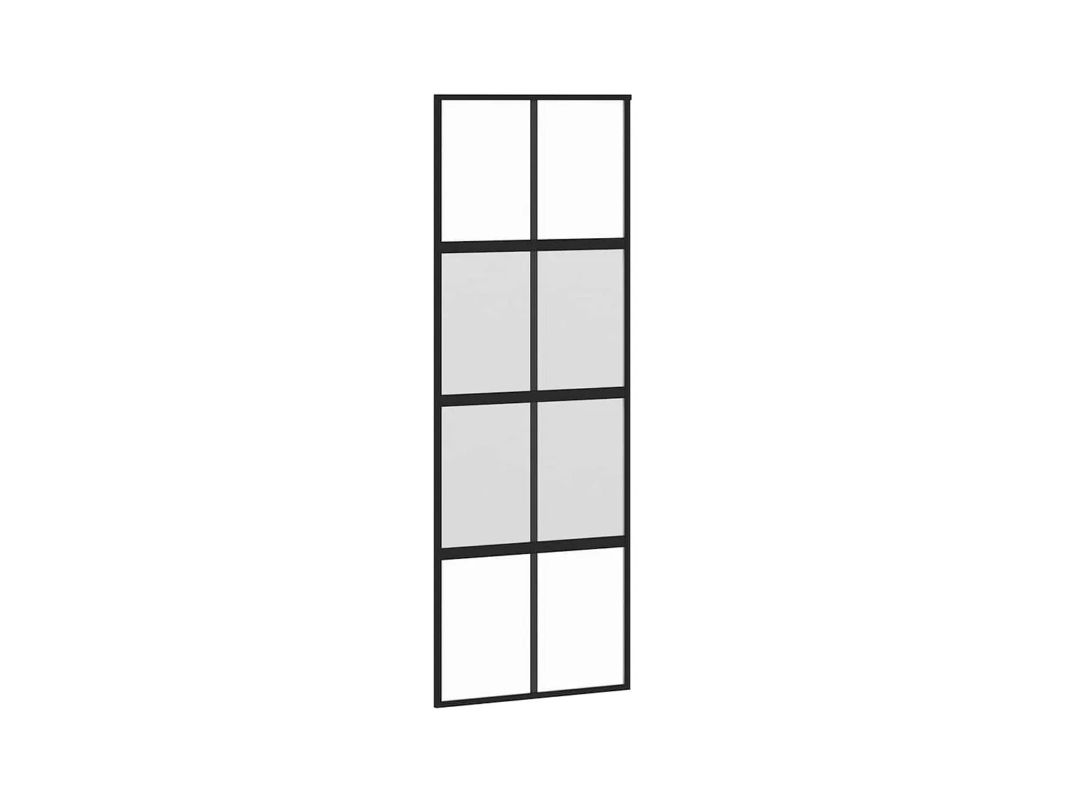 Kit herraje puerta corredera cristal templado negro 76x205 cm