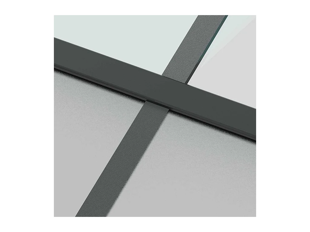 Kit herraje puerta corredera cristal templado negro 76x205 cm