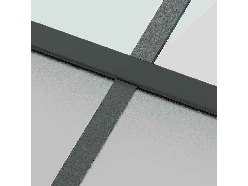 Porte coulissante kit quincaillerie noir 76x205 cm verre trempé