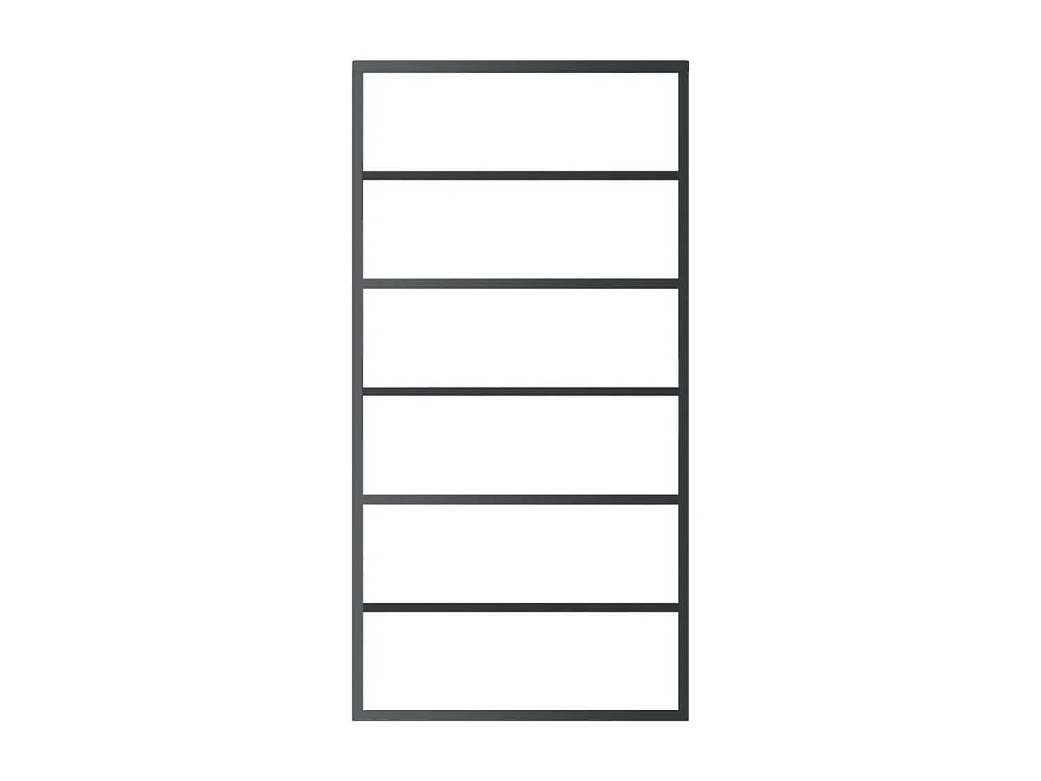 Porta scorrevole in vetro ESG e alluminio 102x205 cm Nero