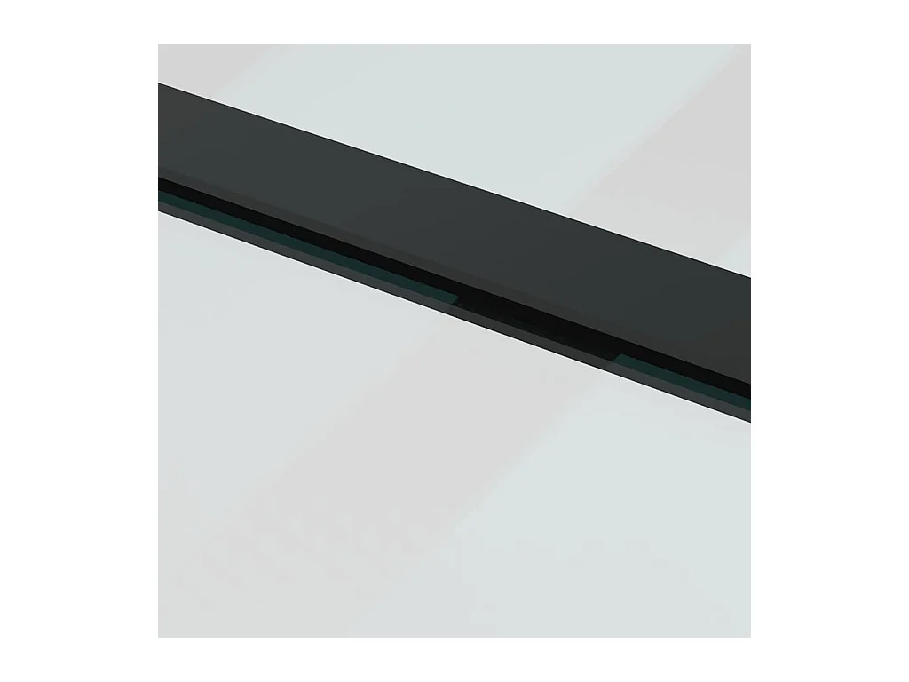 Porte coulissante kit de quincaillerie noir 76x205 cm verre ESG