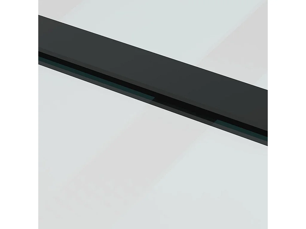 Kit ferramenta per porta scorrevole nero 76x205 cm vetro ESG