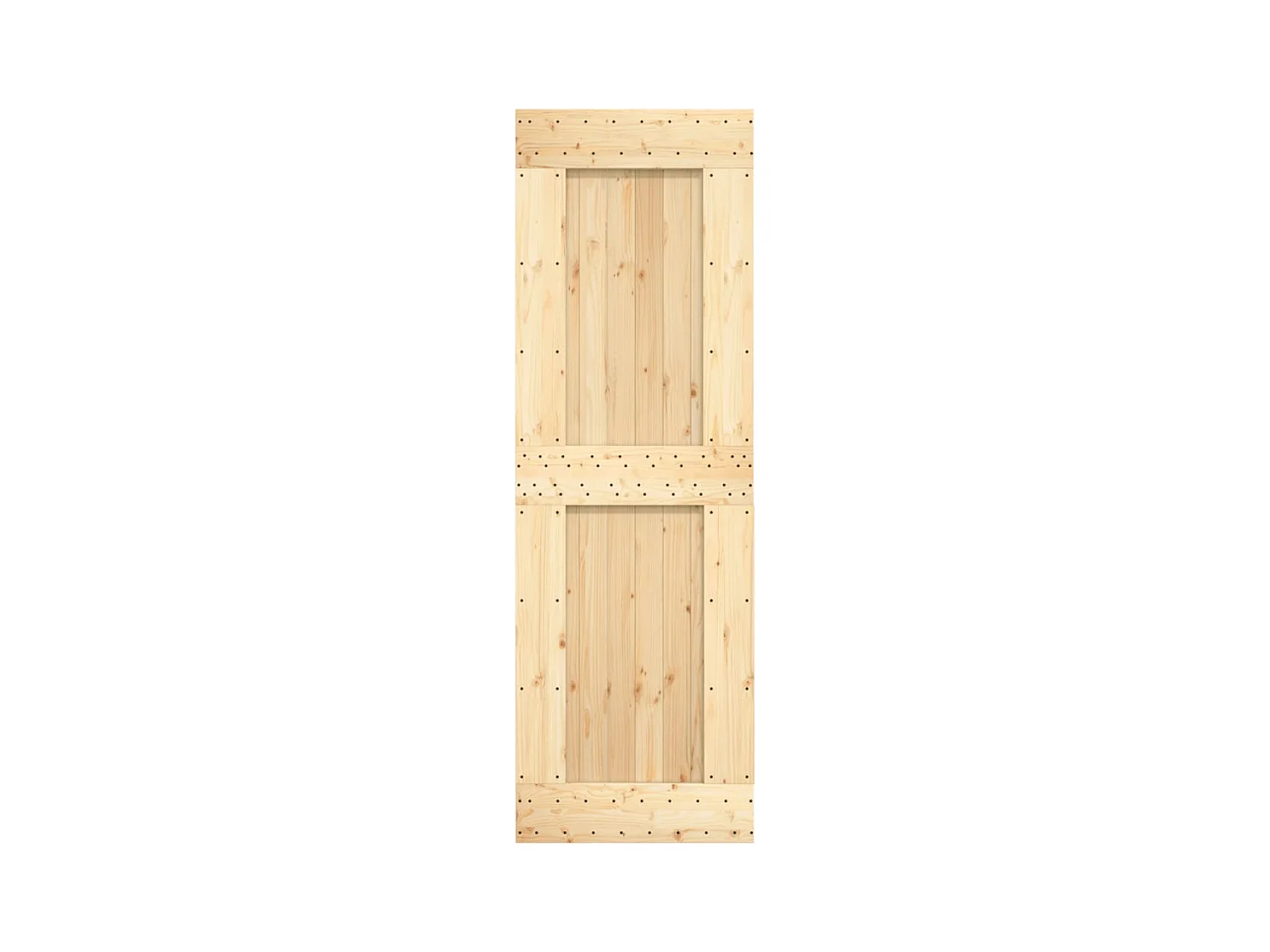 Porte coulissante et kit de quincaillerie 70x210 cm pin massif
