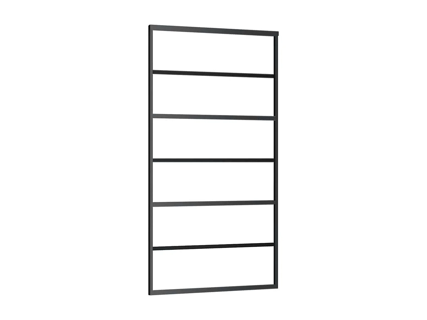 Porte coulissante kit de quincaillerie noir 102x205cm verre ESG