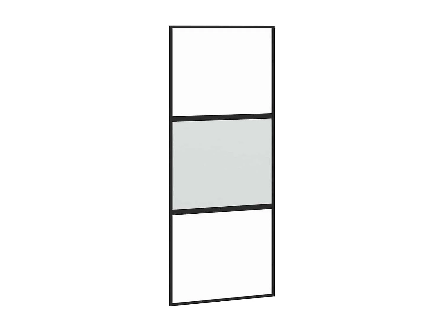 Porte coulissante avec kit de quincaillerie noir 90x205 cm