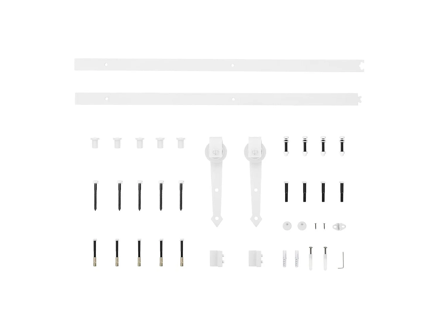 Kit puerta corredera y herrajes 70x210 cm pino macizo