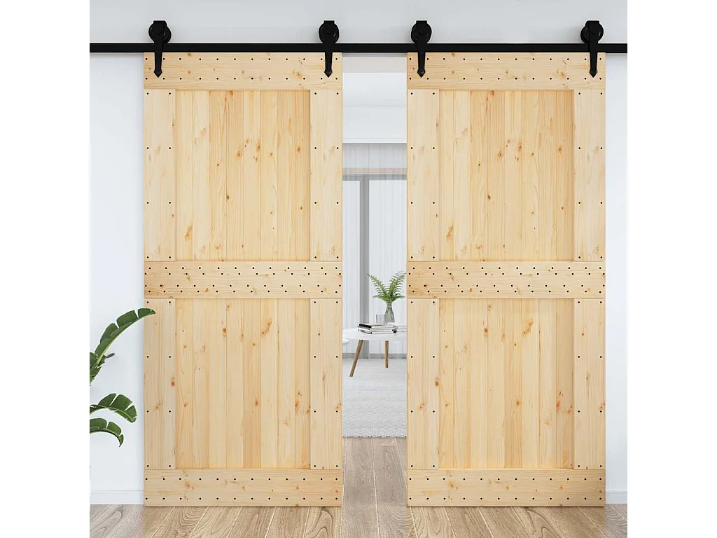 Porte NARVIK 100x210 cm bois massif de pin