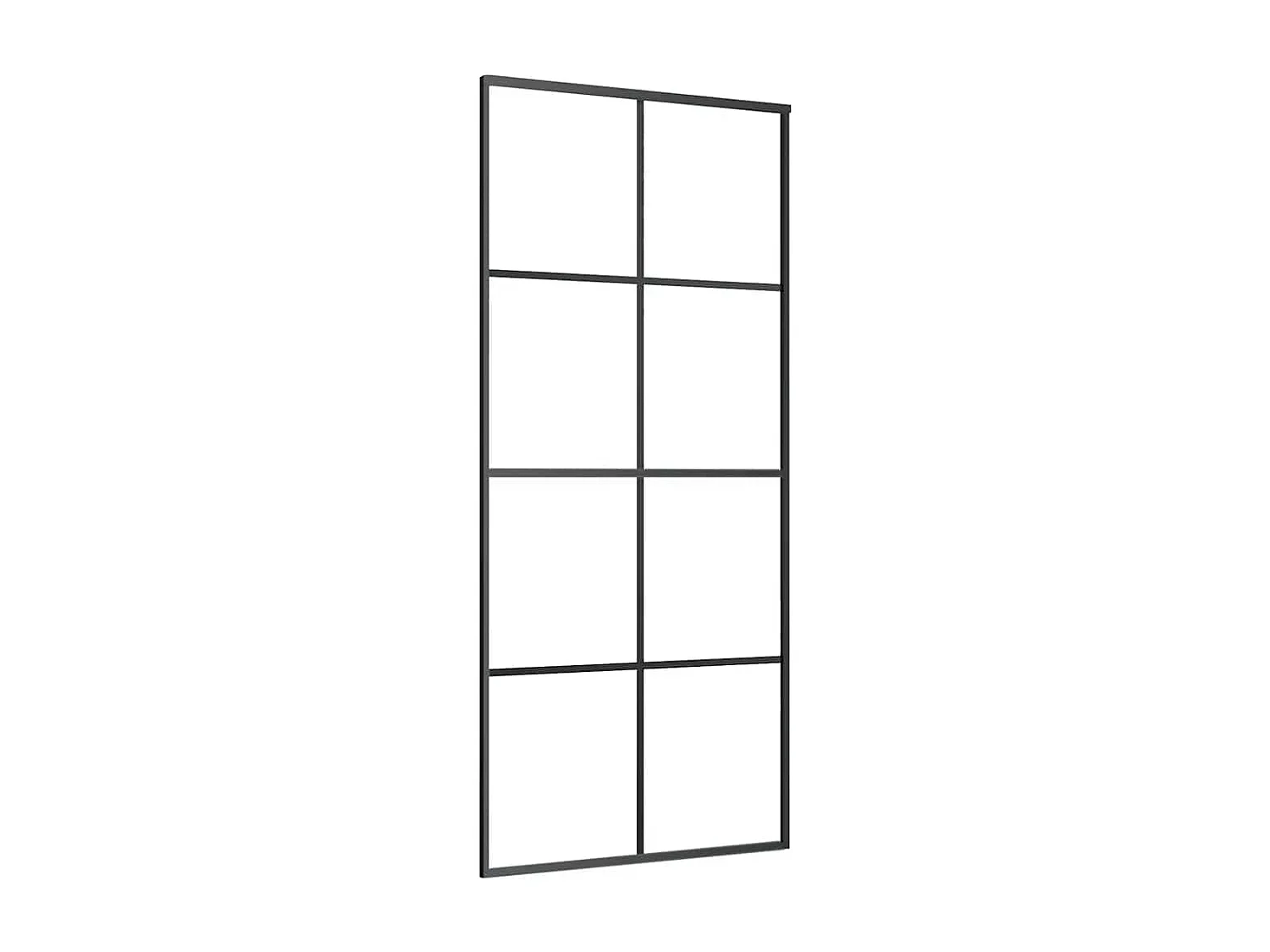 Kit ferramenta per porta scorrevole nero 90x205 cm vetro ESG