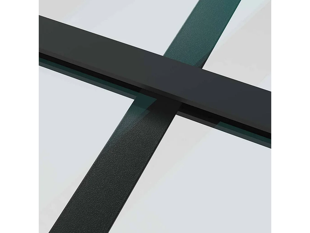 Kit ferramenta per porta scorrevole nero 90x205 cm vetro ESG