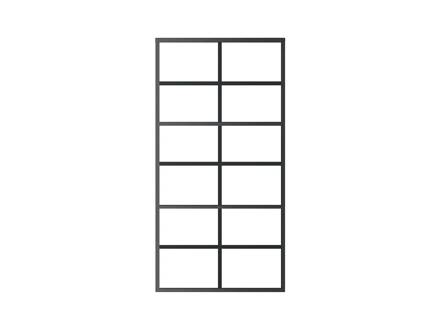 Porte coulissante Verre ESG et aluminium 102x205 cm Noir