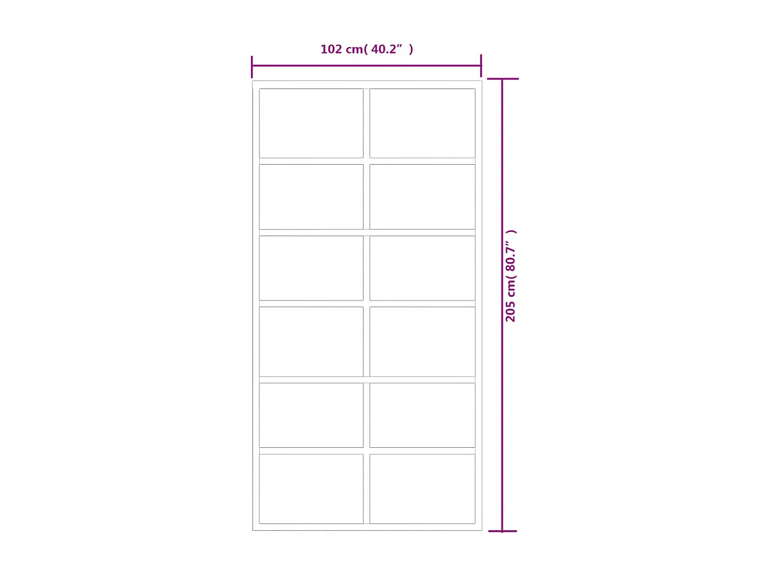 Porte coulissante Verre ESG et aluminium 102x205 cm Noir