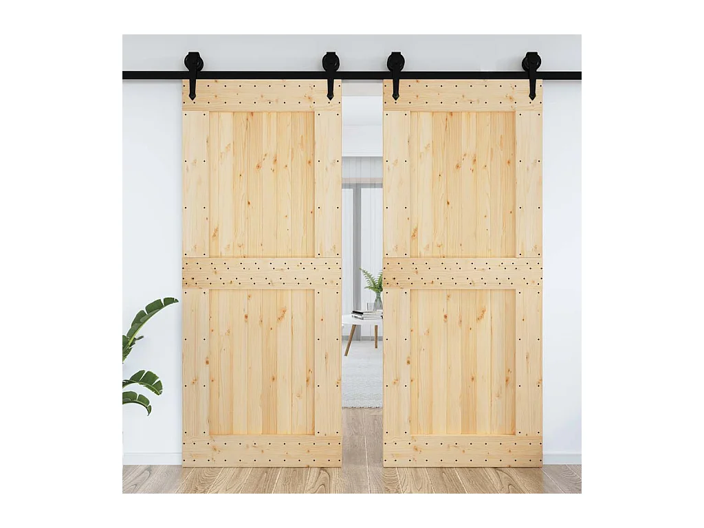NARVIK Tür 95x210 cm massives Kiefernholz