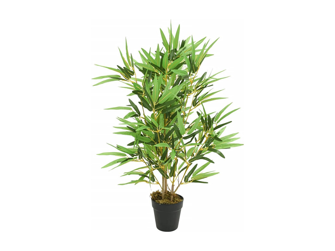 Ramo Di Bambù Artificiale Alto 110 Cm | 2 Steli In Seta E Plastica | Pianta Finta Verde Per Decorazione Casa E Ufficio | Senza Manutenzione - 4