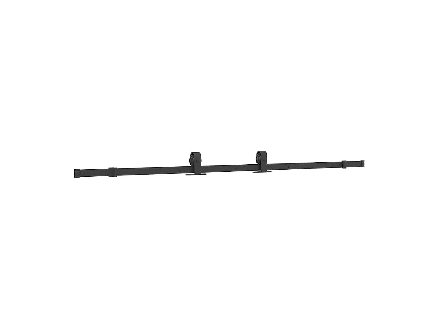Porte coulissante kit de quincaillerie noir 90x205 cm verre ESG