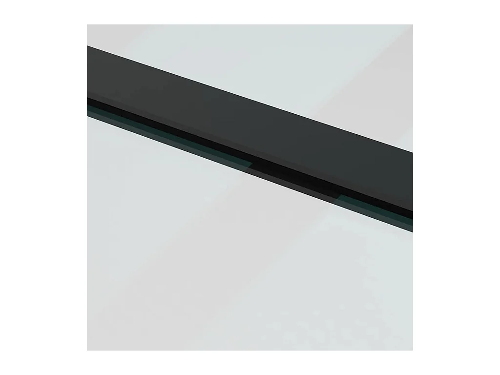 Porte coulissante kit de quincaillerie noir 90x205 cm verre ESG
