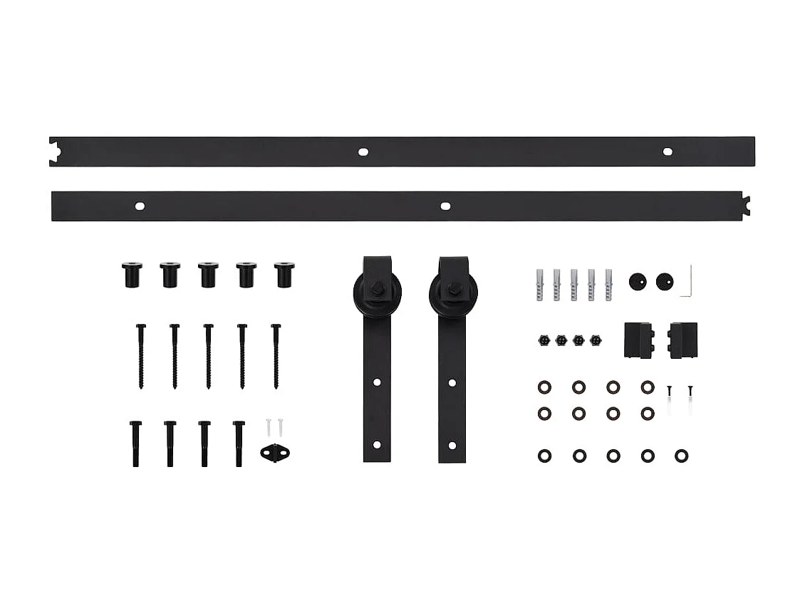 Kit porta scorrevole e ferramenta 70x210 cm in pino massello