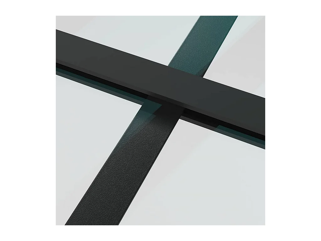 Schuifdeurbeslagset zwart 76x205 cm ESG-glas