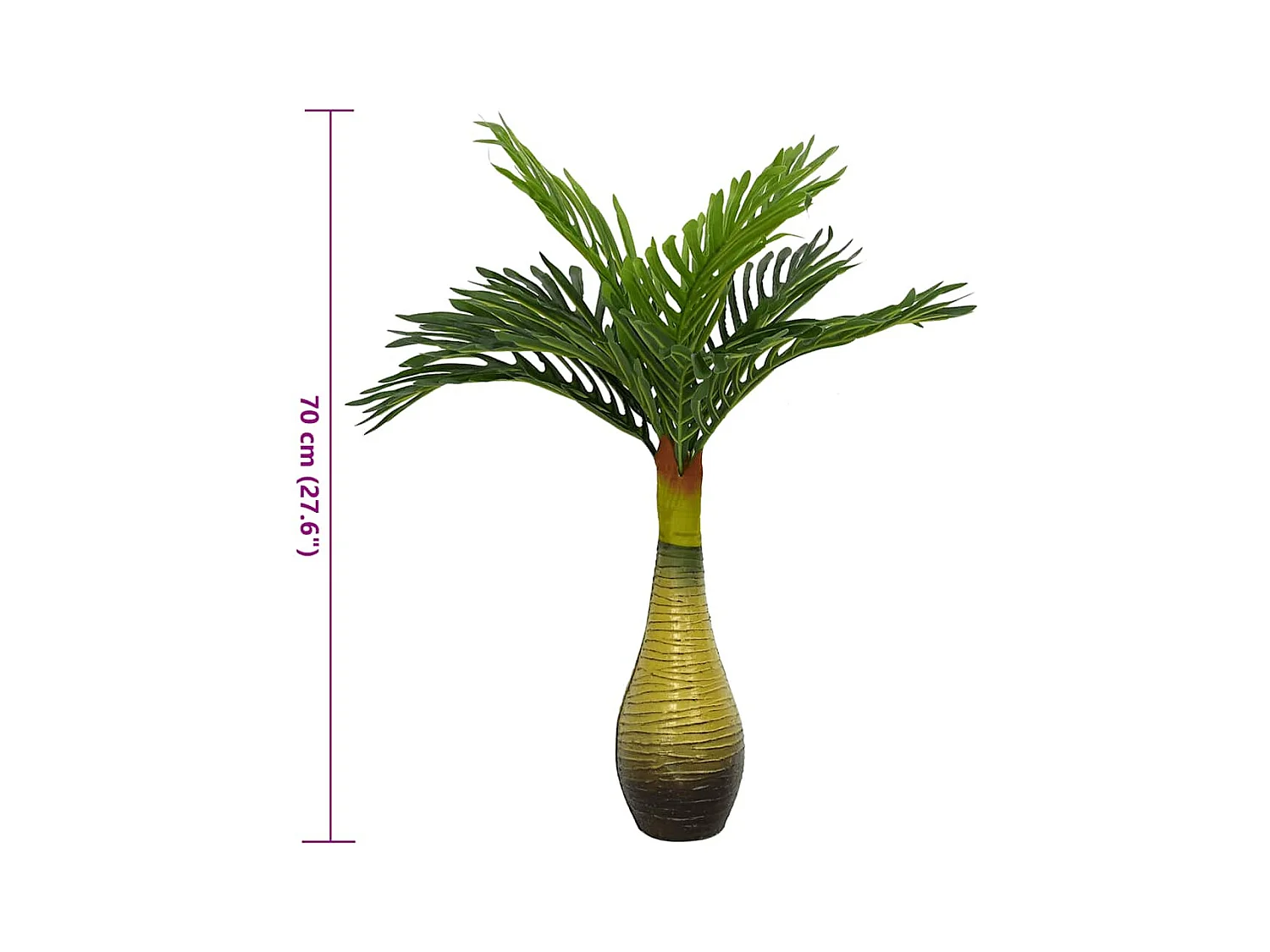 Palma artificiale 9 foglie 70 cm verde