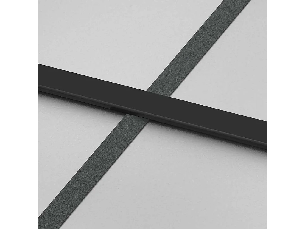 Porte coulissante kit de quincaillerie noir 90x205 cm verre ESG