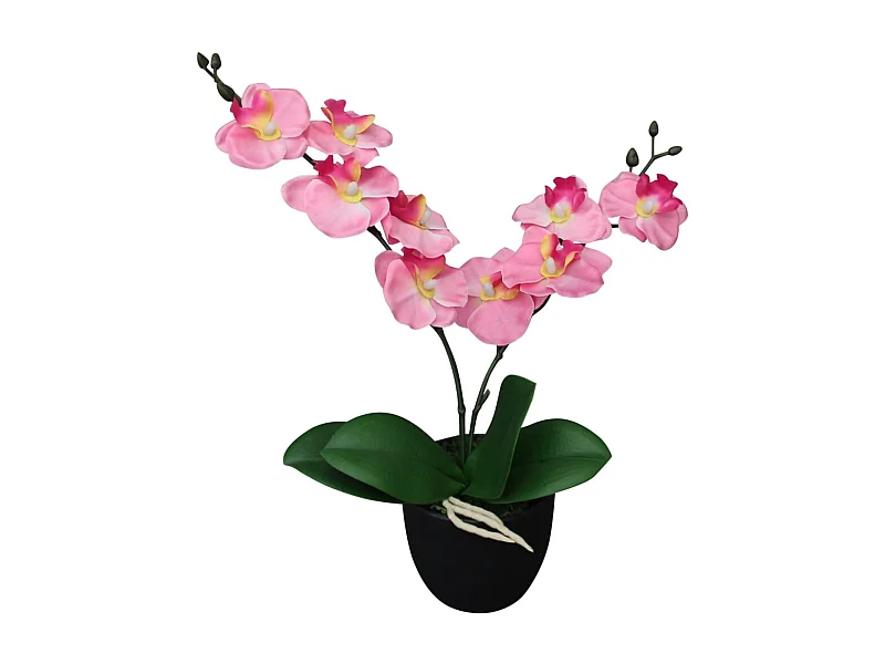 Plante artificielle avec pot Orchidée 30 cm Rose