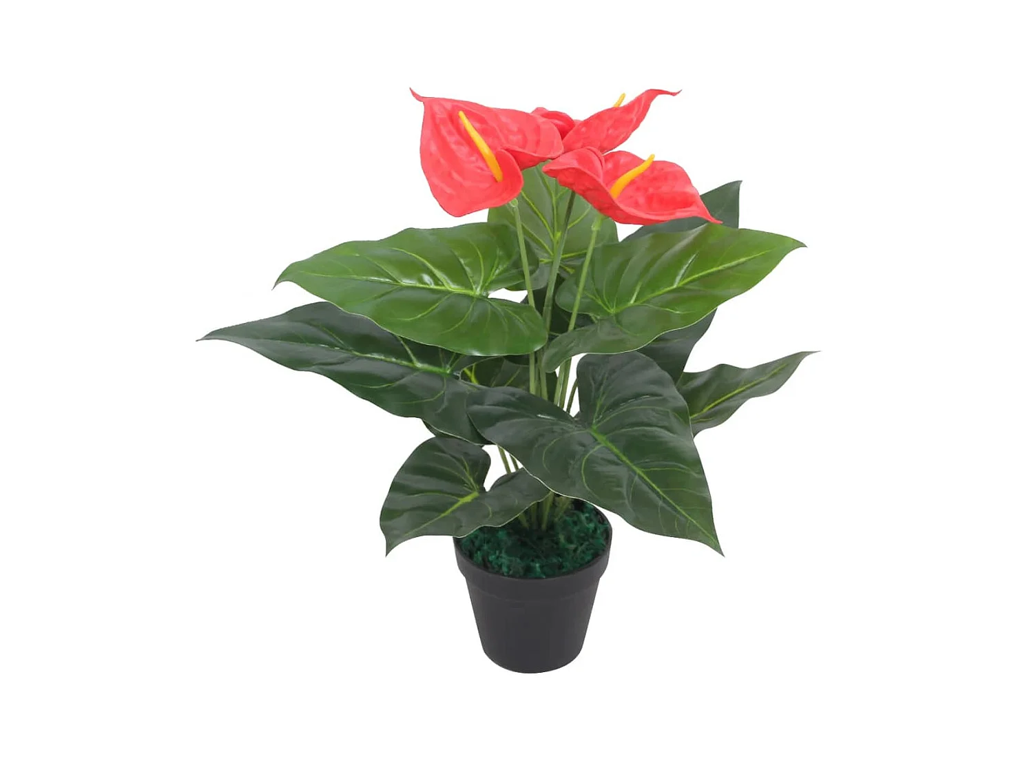 Plante artificielle avec pot Anthurium 45 cm Rouge et Jaune
