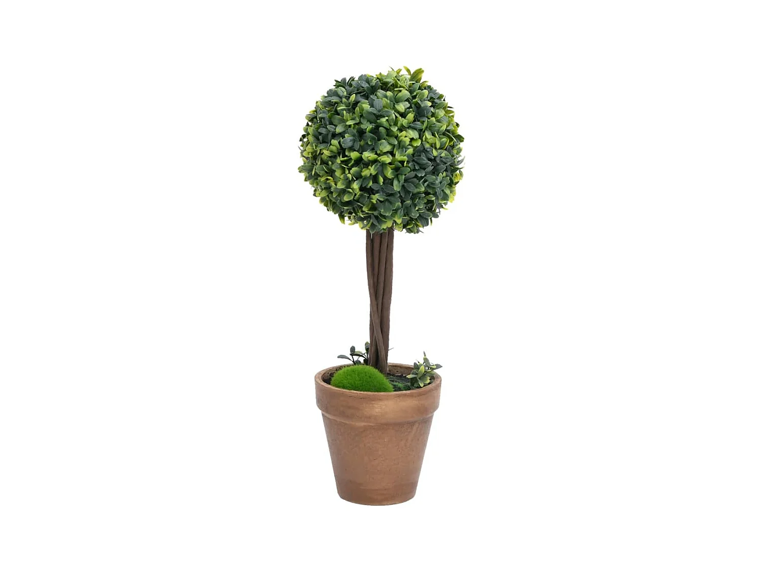 Plantas de Boj Artificiales 2 piezas con Macetas Bola Verde 56 cm