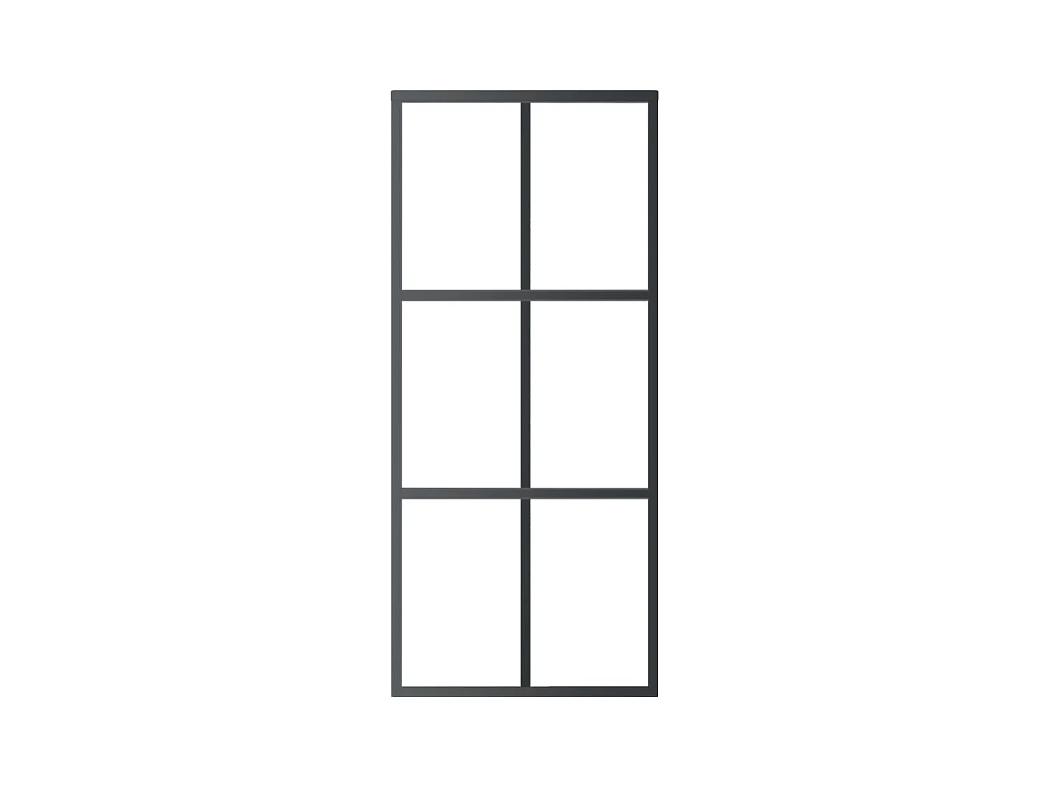 Porte coulissante et quincaillerie Verre et Aluminium 90x205 cm