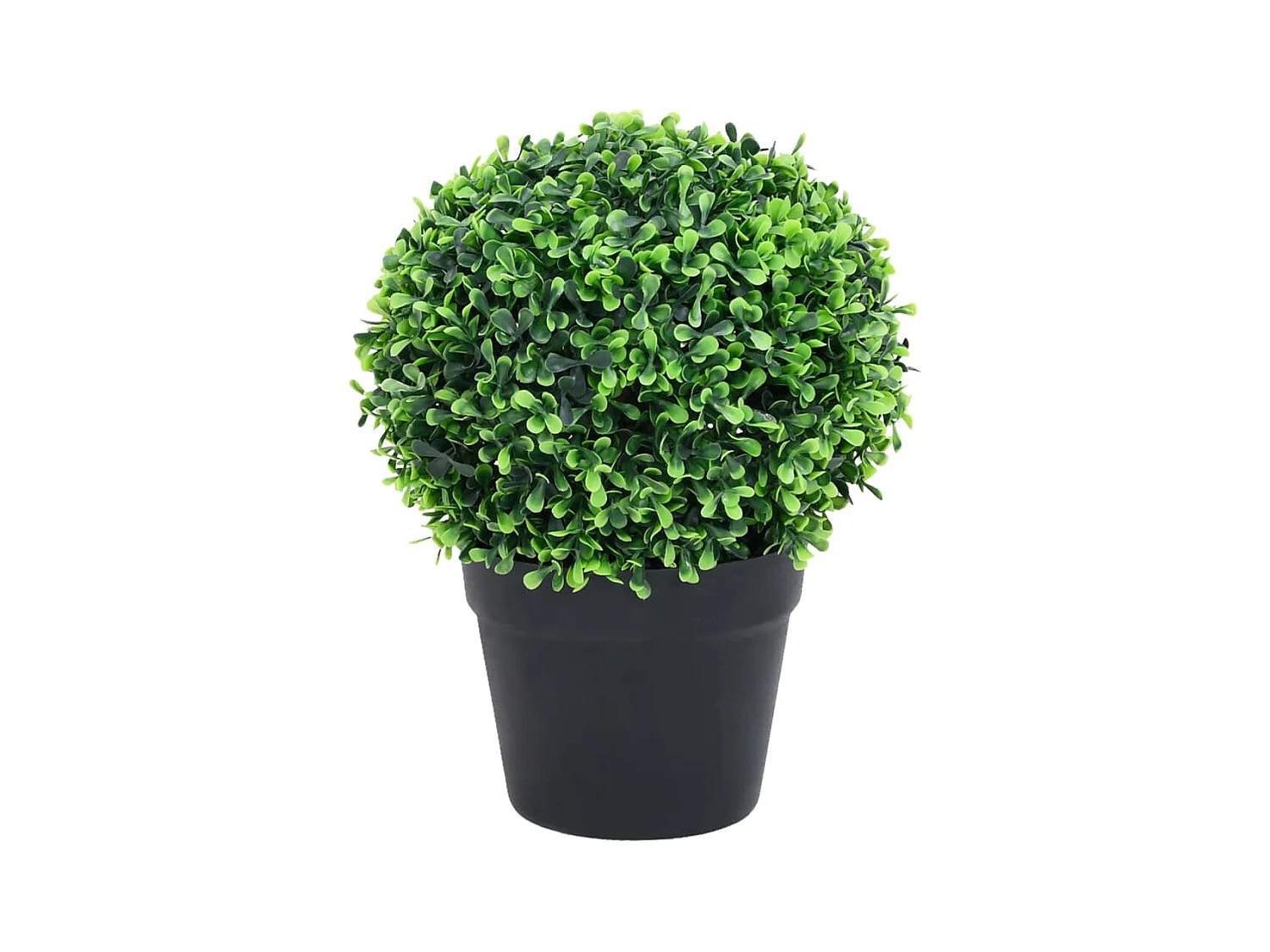Plantes de buis artificiel 2 pcs avec pots Boule Vert 37 cm