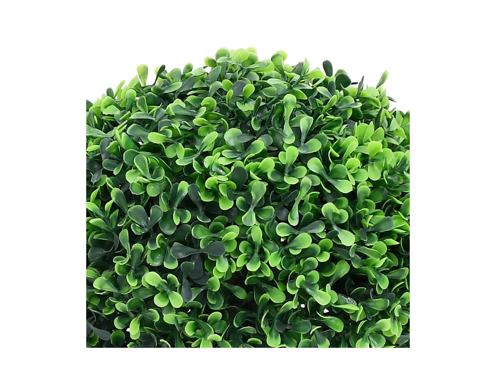 Plantes de buis artificiel 2 pcs avec pots Boule Vert 37 cm