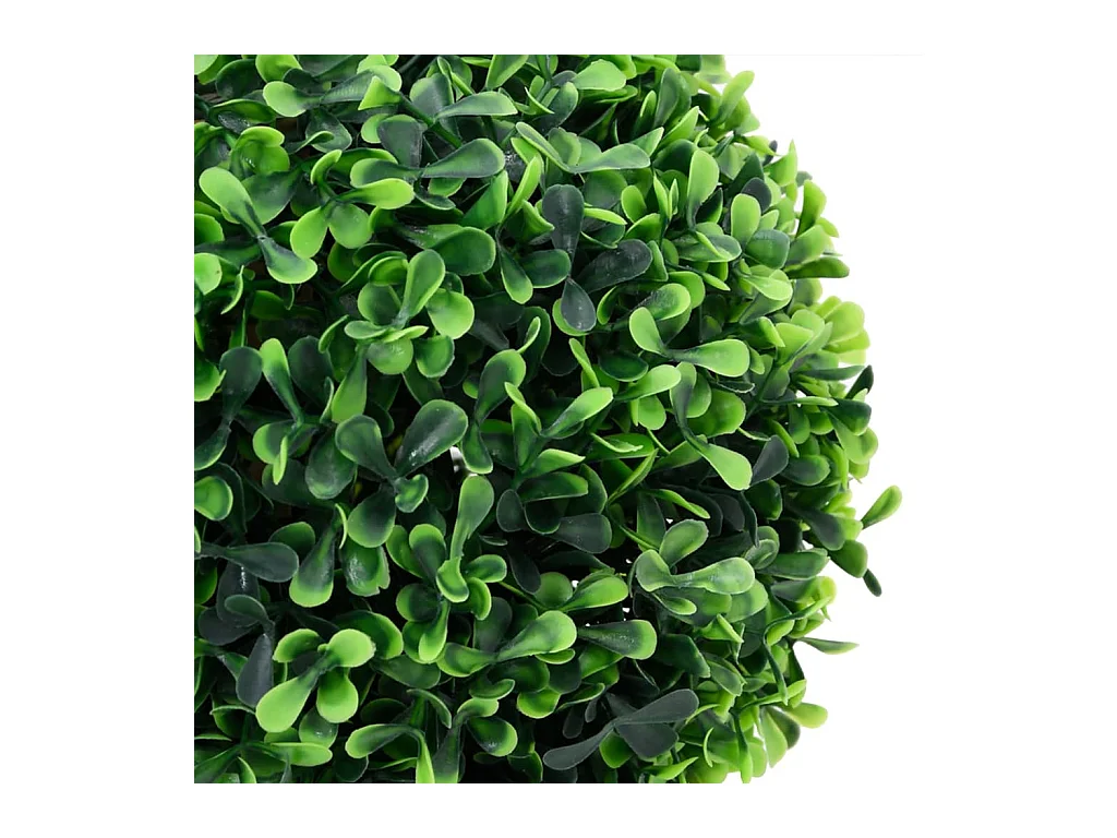 Plantes de buis artificiel 2 pcs avec pots Boule Vert 37 cm