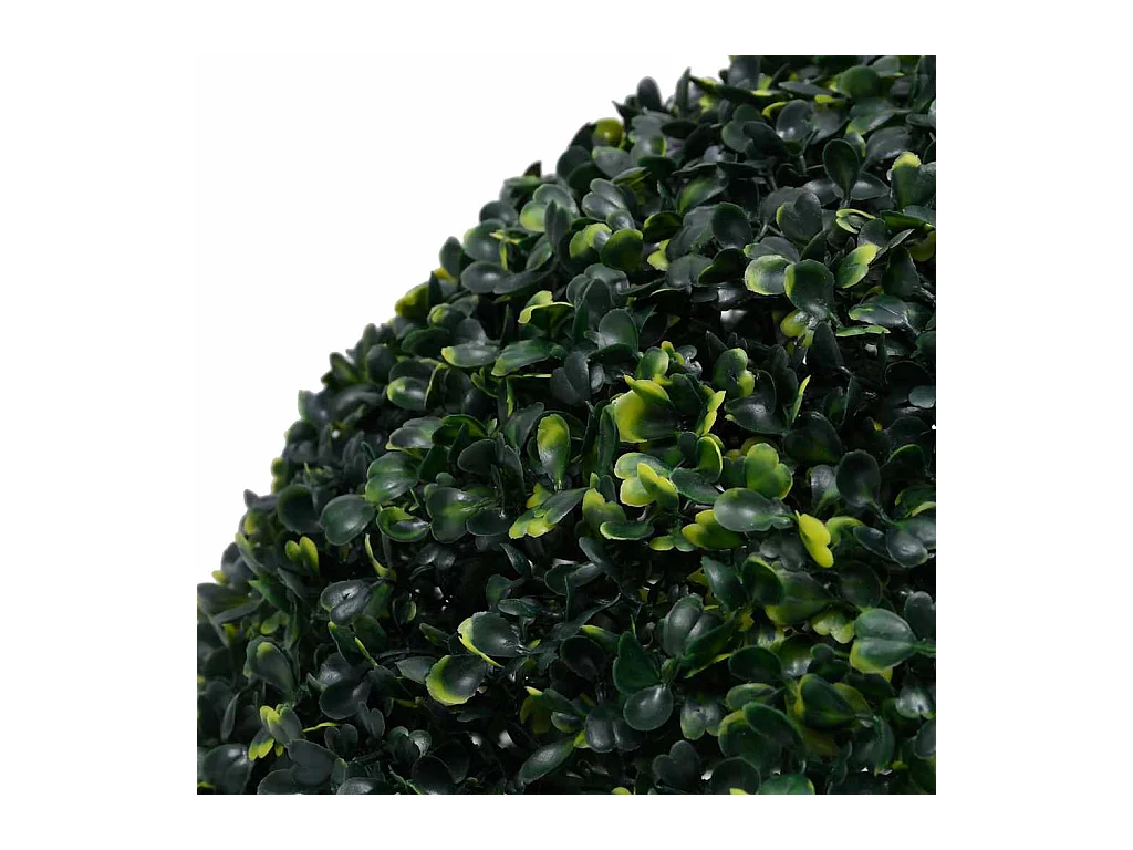 Boules de buis artificielles avec lumières LED 2 pcs vert 52 cm