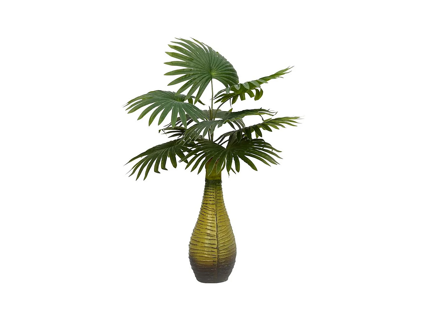 Palmier artificiel 9 feuilles 65 cm vert