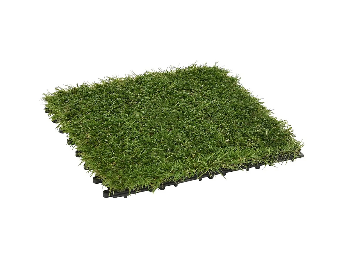 Carreaux de gazon artificiel 22 pcs Vert 30x30 cm