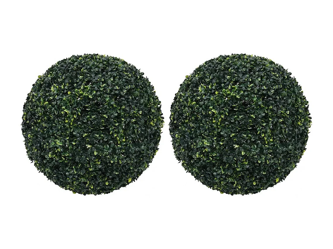 Palline di bosso artificiali 2 pezzi 52 cm
