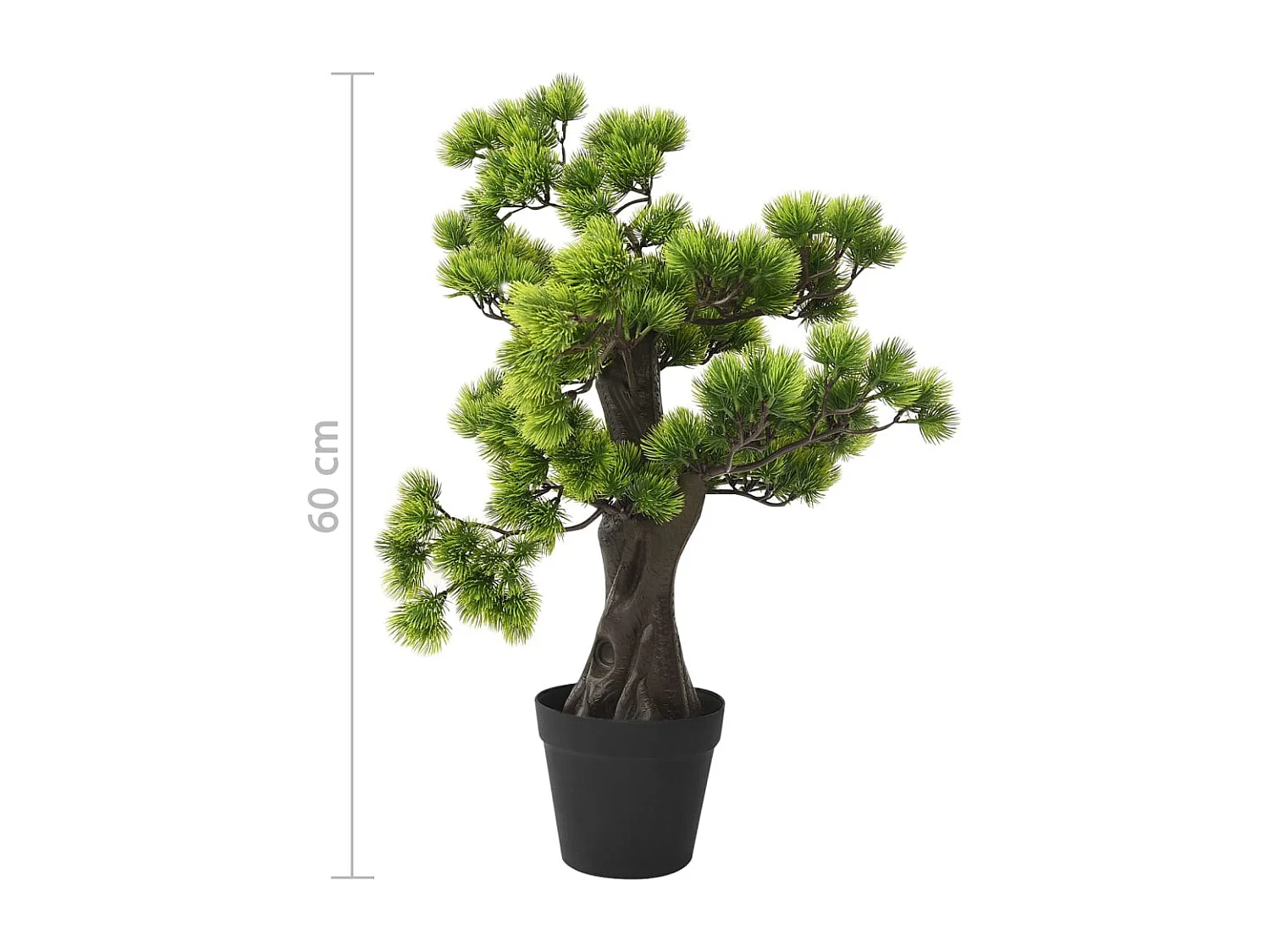 Bonsaï de pin artificiel avec pot 60 cm Vert