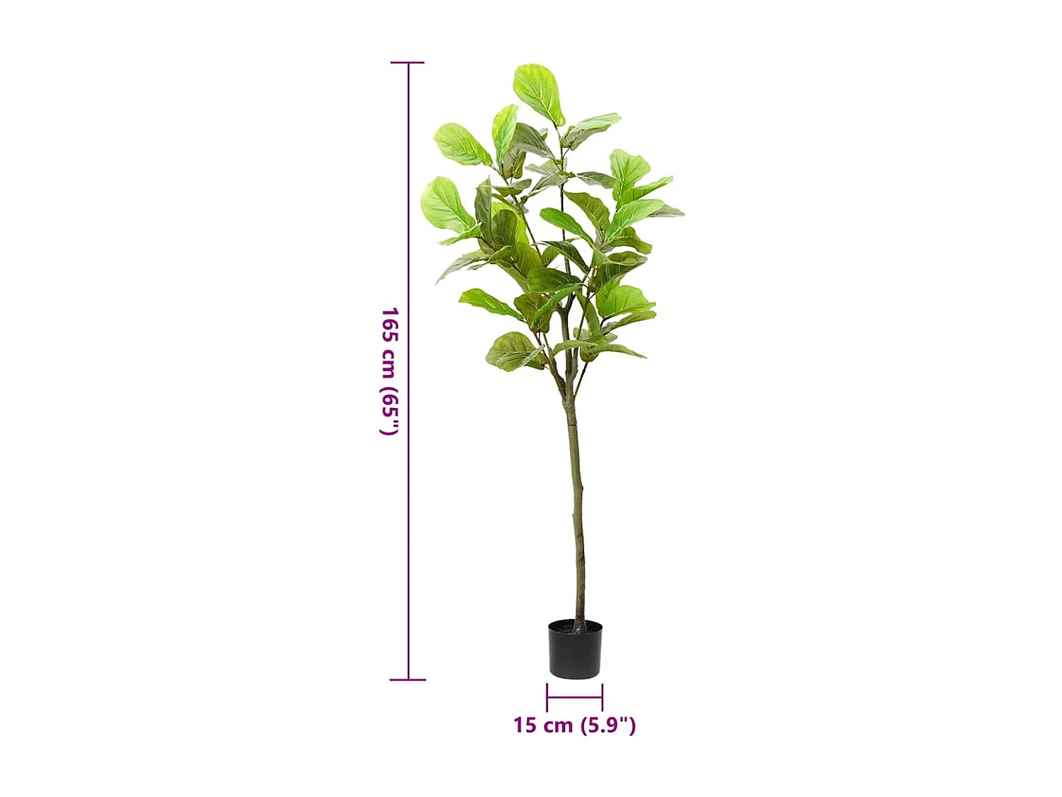 Ficus artificiel 48 feuilles 165 cm vert