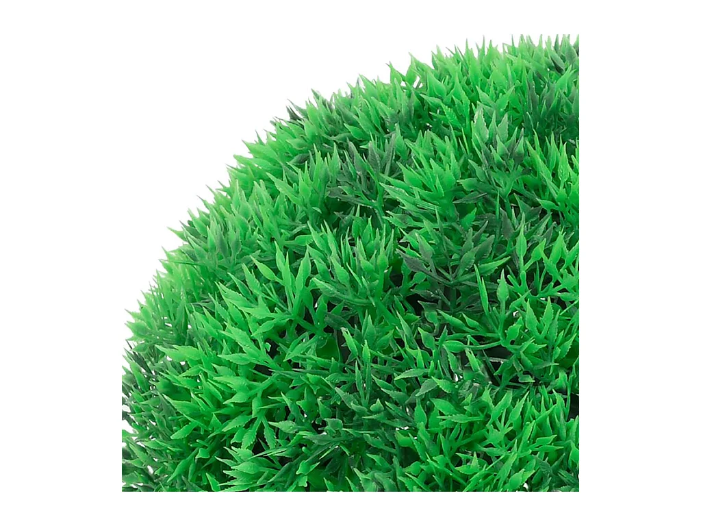 Palline di bosso artificiali con luci a LED 2 pezzi verde 22 cm