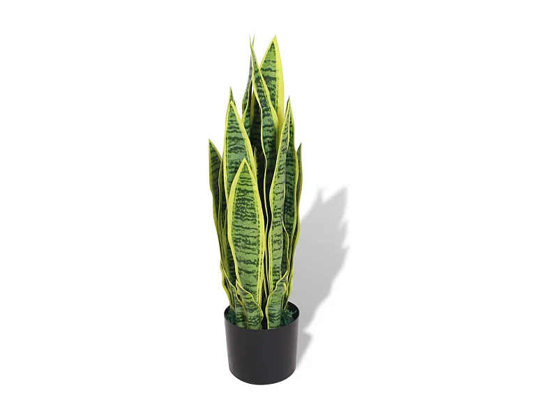 Pianta artificiale con vaso Sansevieria 65 cm Verde