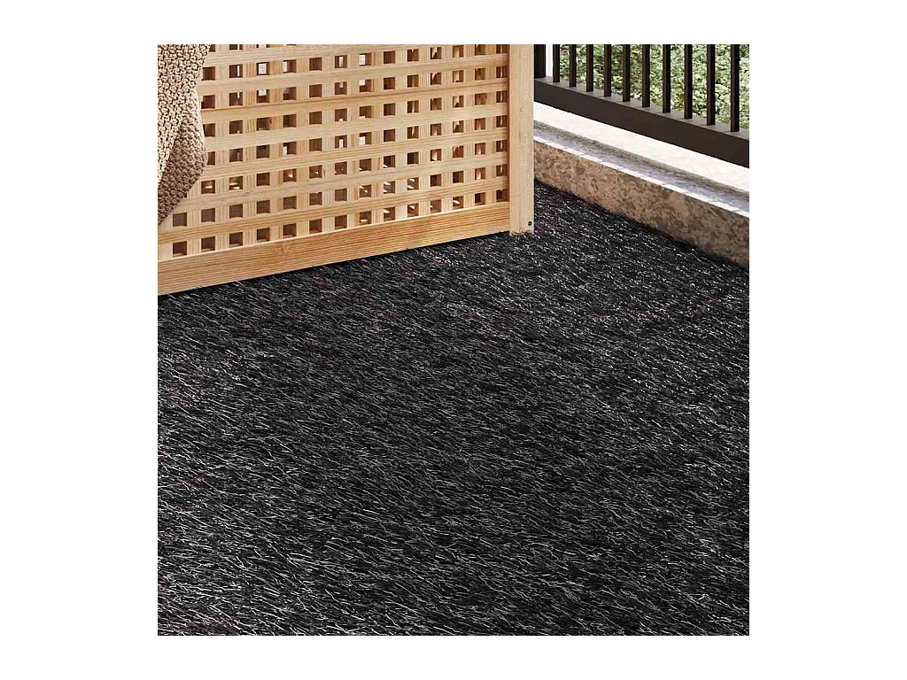 Gazon artificiel Noir 5 x 1 m Polypropylène