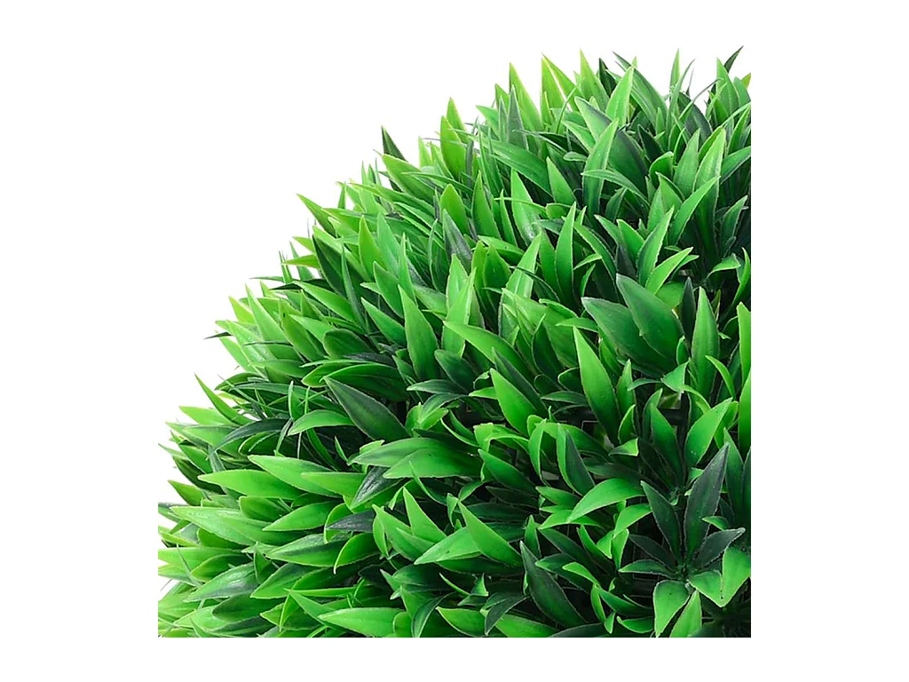 Bolas de boj artificiales con luces LED (2 unidades, verde, 38 cm)