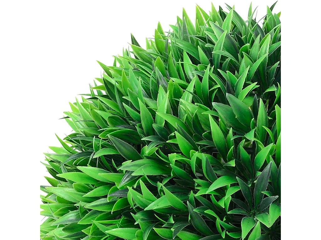 Palline di bosso artificiali con luci a LED 2 pezzi verde 38 cm