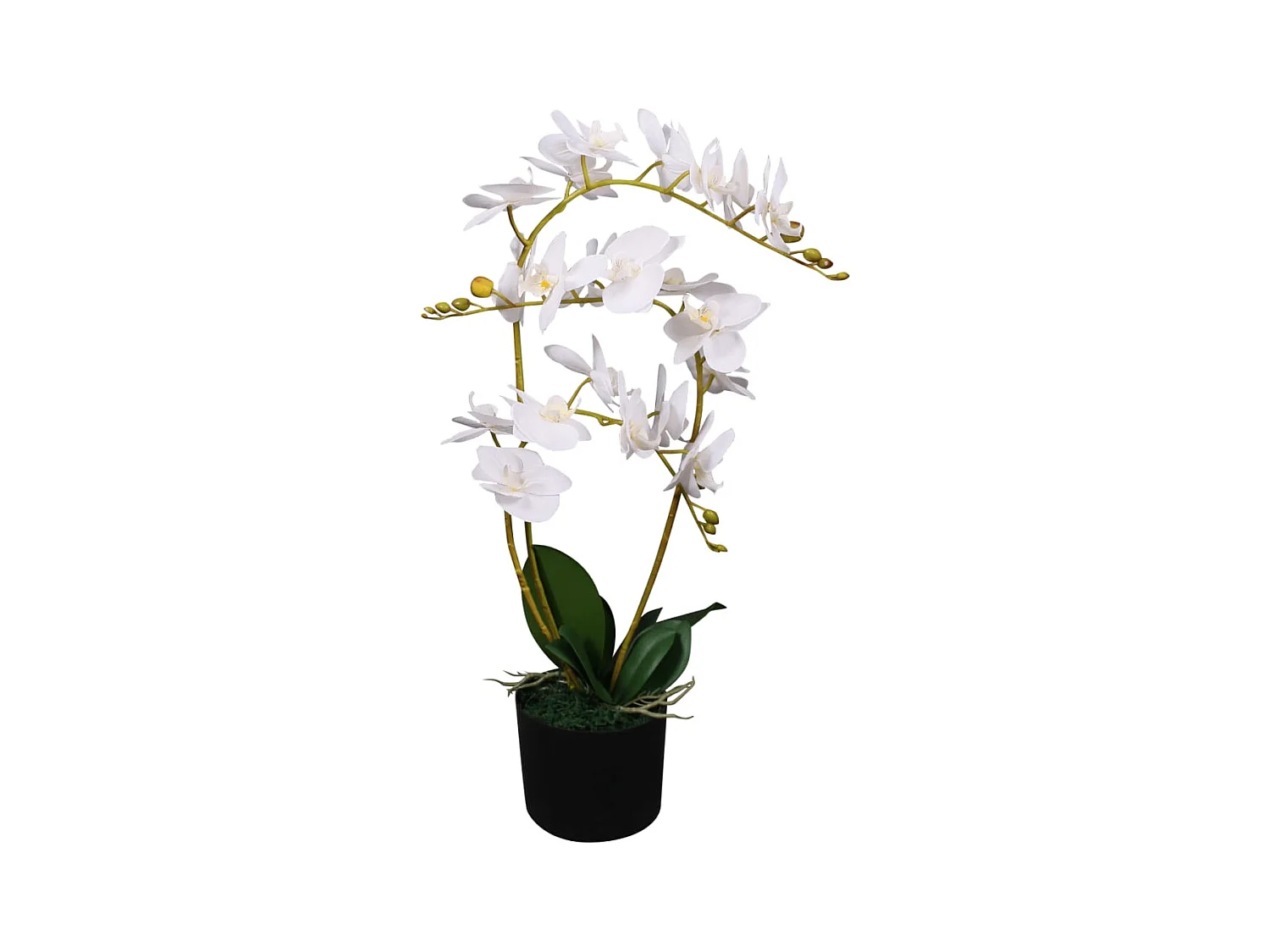 Plante artificielle avec pot Orchidée 65 cm Blanc