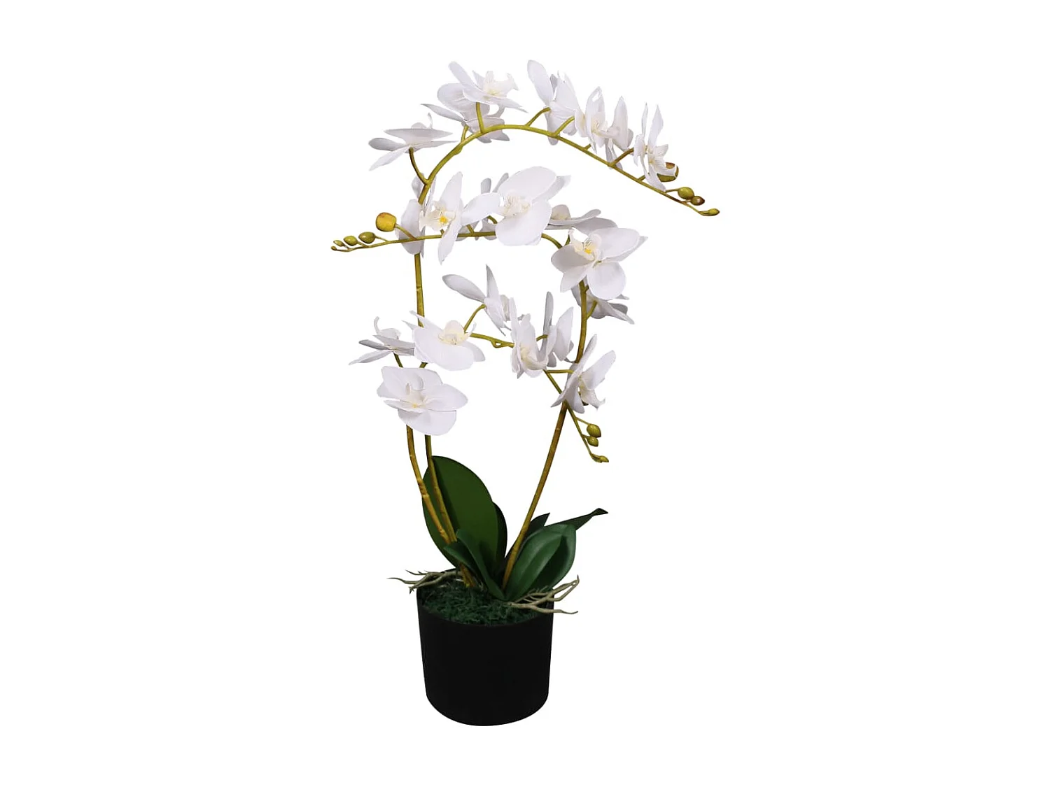 Plante artificielle avec pot Orchidée 65 cm Blanc