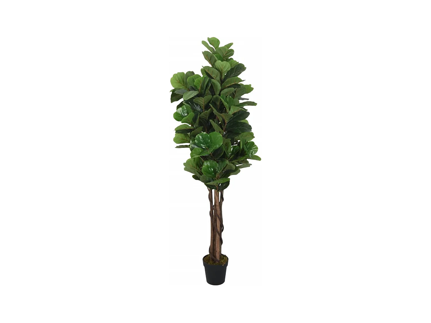 Kunst Ficus lyrata 180 bladeren 150 cm groen