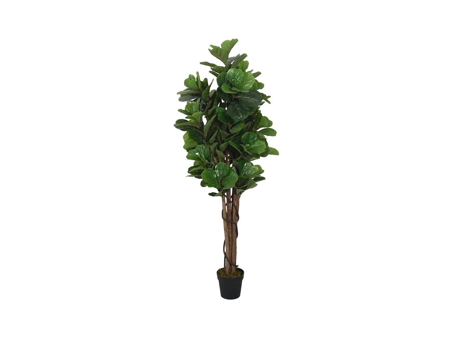 Kunst Ficus lyrata 180 bladeren 150 cm groen